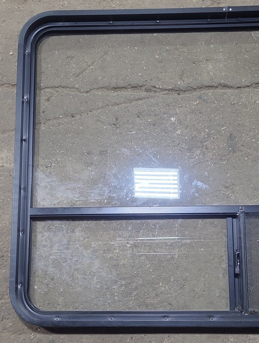 Used Black Radius Opening Window : 48 1/4" W x 35 3/4" H x 1 7/8" D