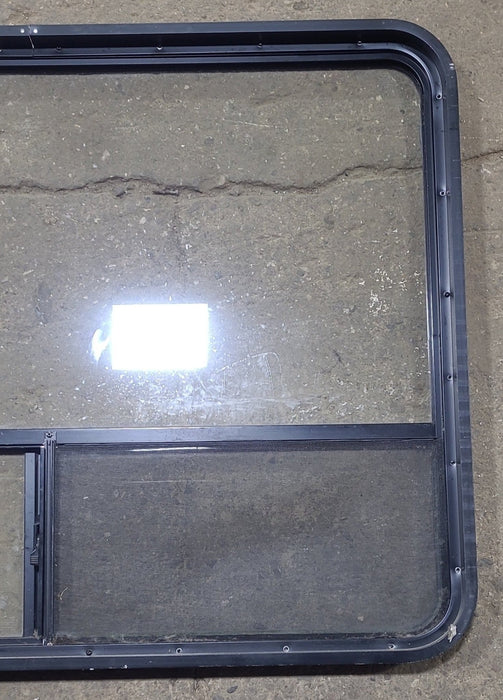 Used Black Radius Opening Window : 48 1/4" W x 35 3/4" H x 1 7/8" D