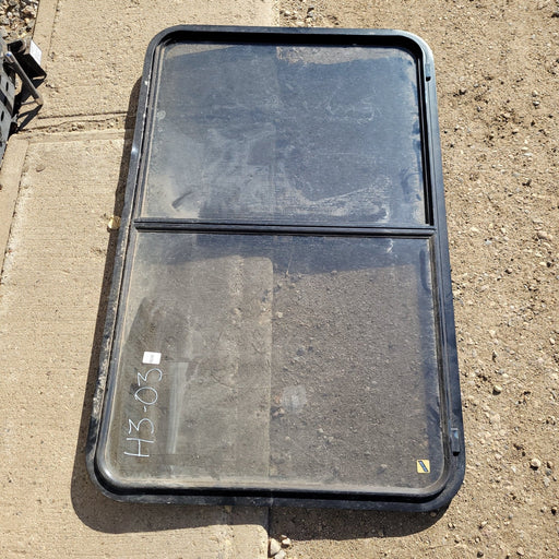 Used Black Radius Opening Window : 48 1/4 X 30 X 1 1/2" D - Young Farts RV Parts