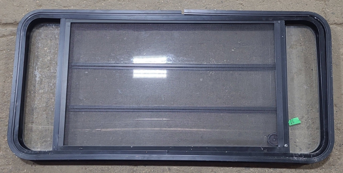 Used Black Radius Opening Window : 48 3/4" W x 23 1/2" H x 1 5/8" D