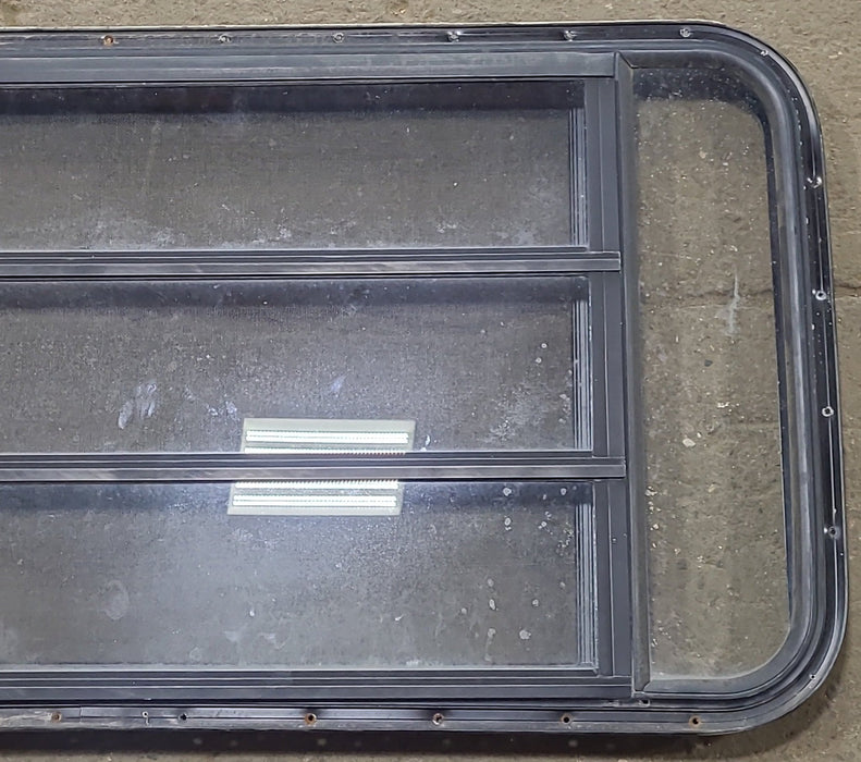 Used Black Radius Opening Window : 48 3/4" W x 23 1/2" H x 1 5/8" D