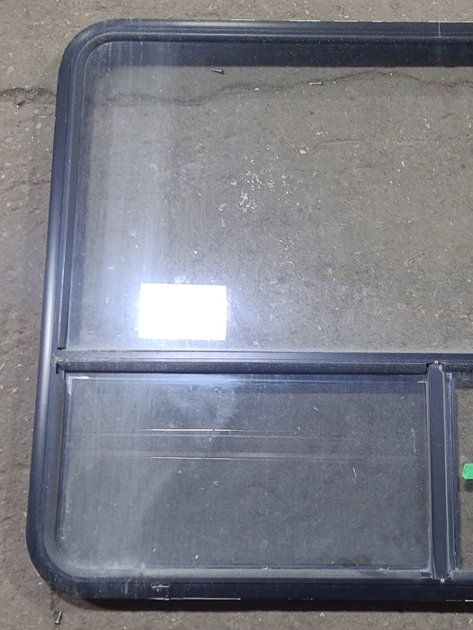 Used Black Radius Opening Window : 48 3/8" W x 35 3/4" H x 1 3/4" D