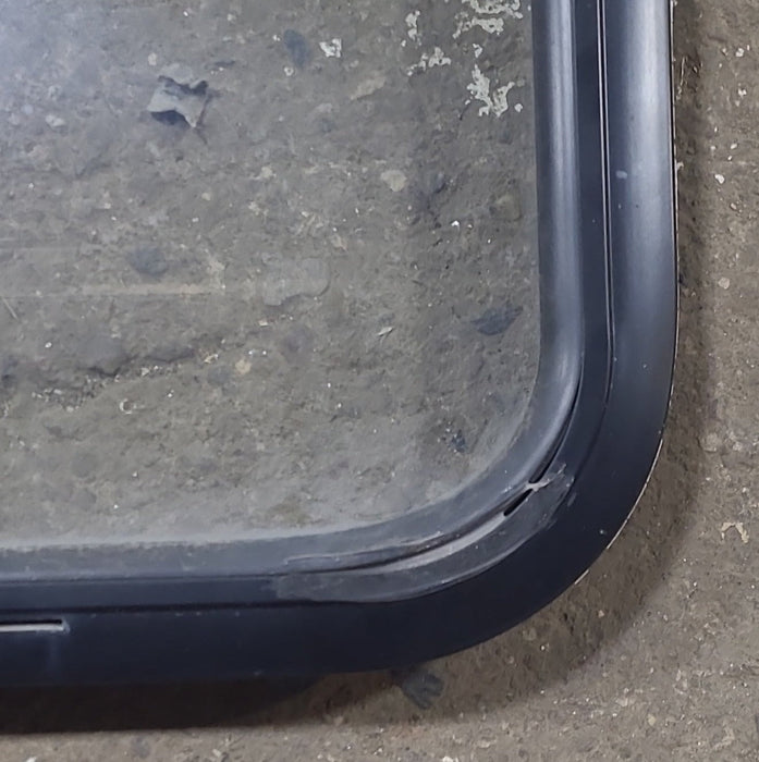 Used Black Radius Opening Window : 48 3/8" W x 35 3/4" H x 1 3/4" D