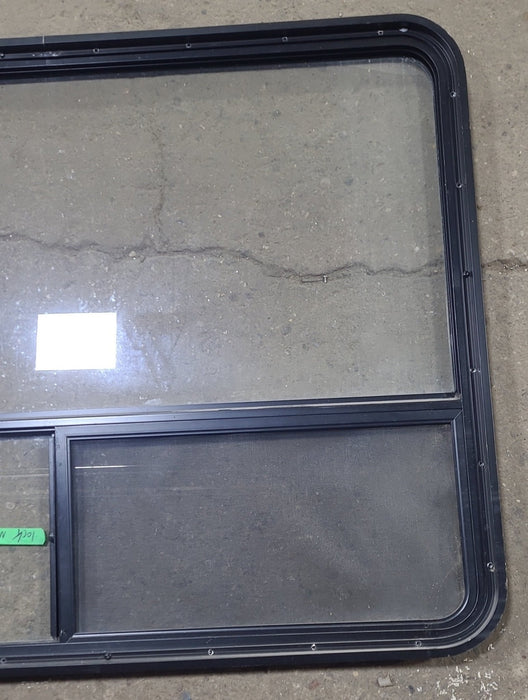 Used Black Radius Opening Window : 48 3/8" W x 35 3/4" H x 1 3/4" D