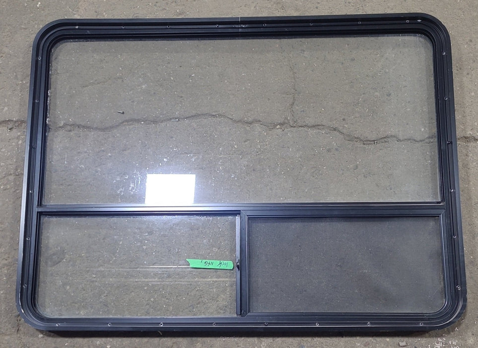 Used Black Radius Opening Window : 48 3/8" W x 35 3/4" H x 1 3/4" D
