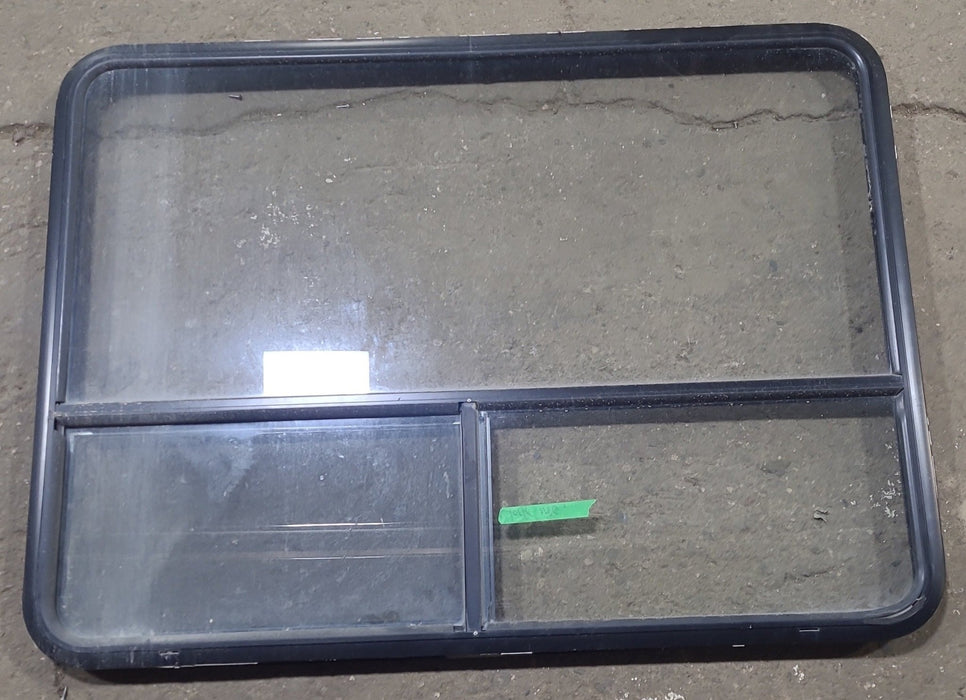 Used Black Radius Opening Window : 48 3/8" W x 35 3/4" H x 1 3/4" D