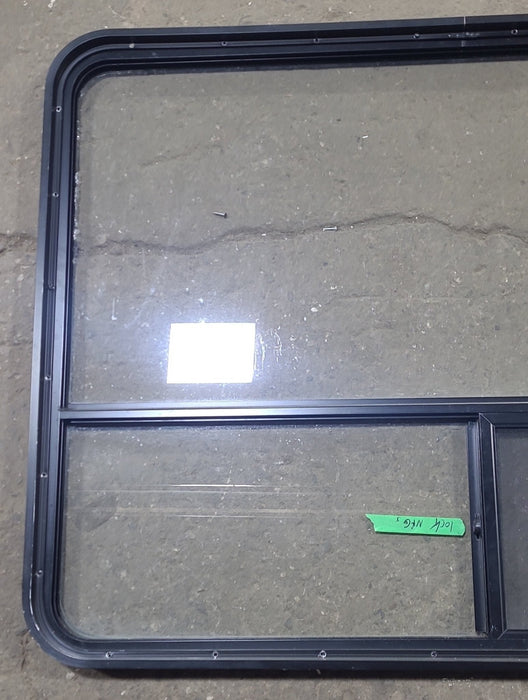 Used Black Radius Opening Window : 48 3/8" W x 35 3/4" H x 1 3/4" D