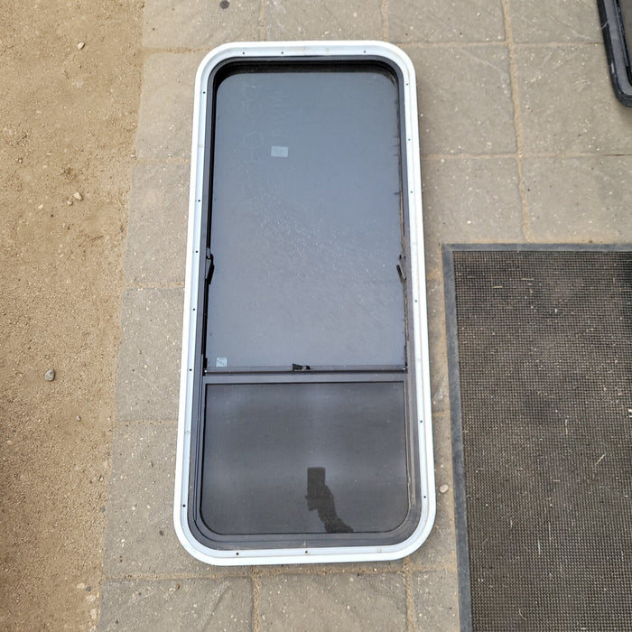 Used Black Radius Opening Window : 48 X 19 X 2" D