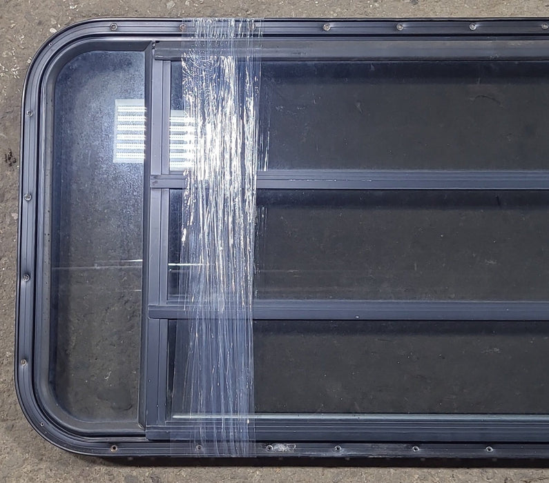 Used Black Radius Opening Window : 49" W x 23" H x 1 1/4" D