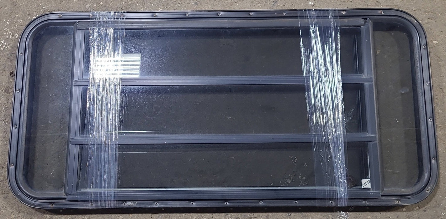 Used Black Radius Opening Window : 49" W x 23" H x 1 1/4" D