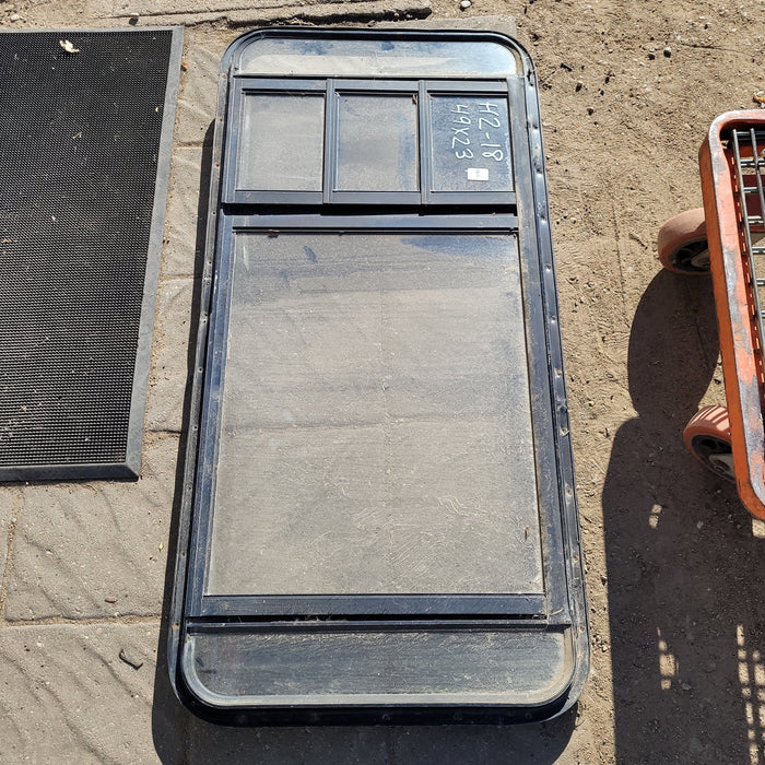 Used Black Radius Opening Window : 49 X 23 X 2" D