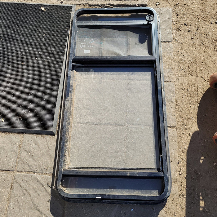 Used Black Radius Opening Window : 49 X 23 X 2" D