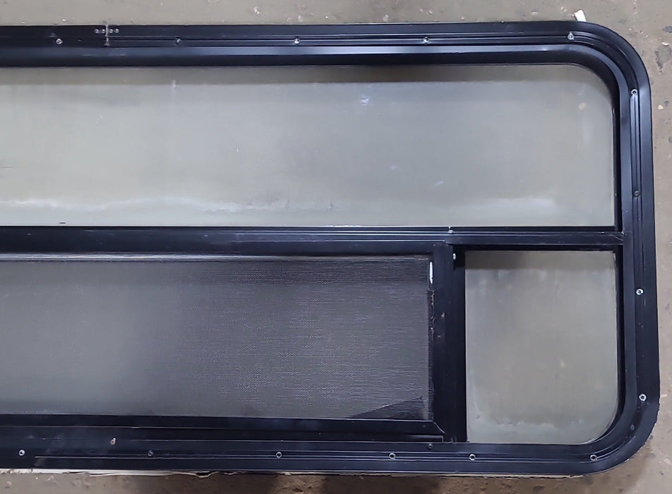 Used Black Radius Opening Window : 53 1/2" W x 21 1/2" H x 1 7/8" D