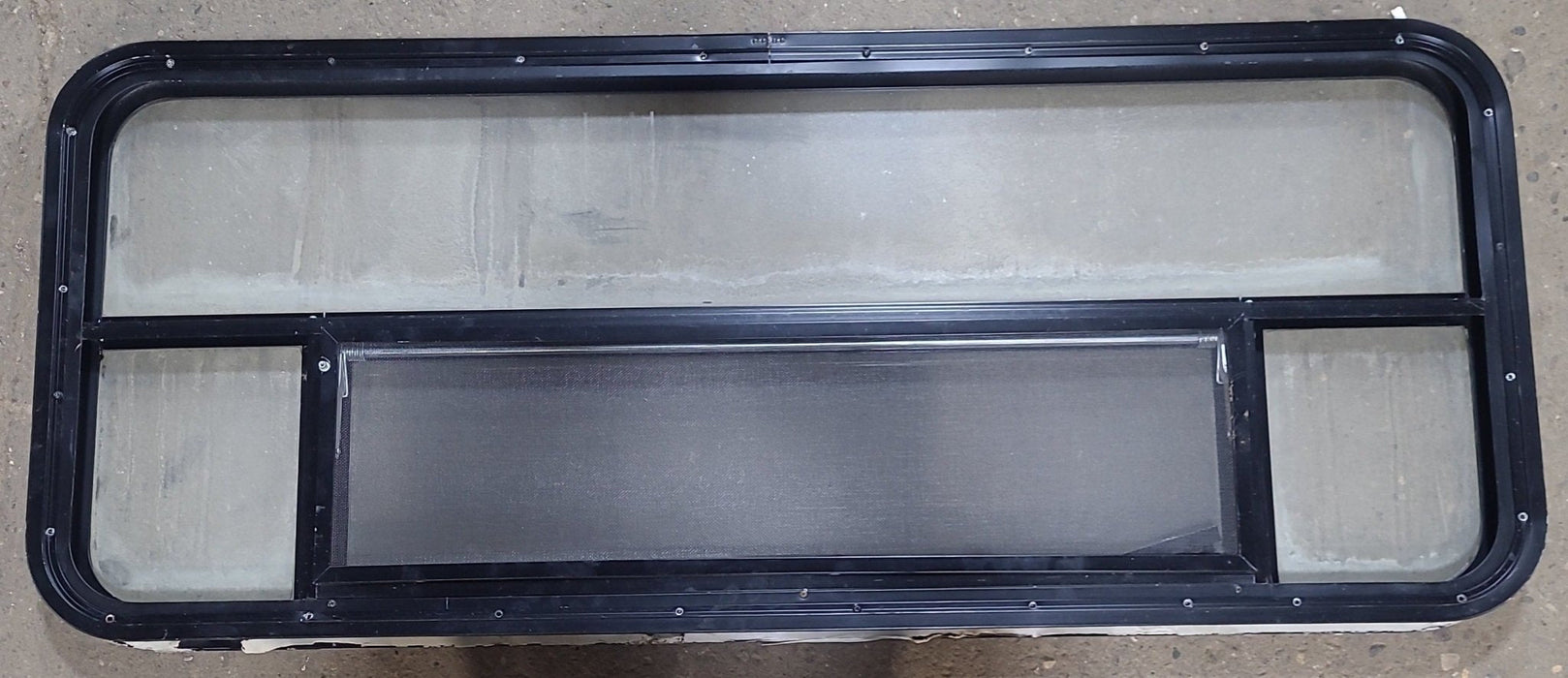 Used Black Radius Opening Window : 53 1/2" W x 21 1/2" H x 1 7/8" D