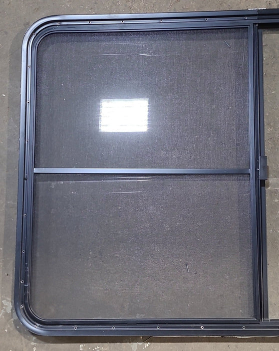Used Black Radius Opening Window : 53 1/2" W x 35 1/2" H x 1 1/4" D