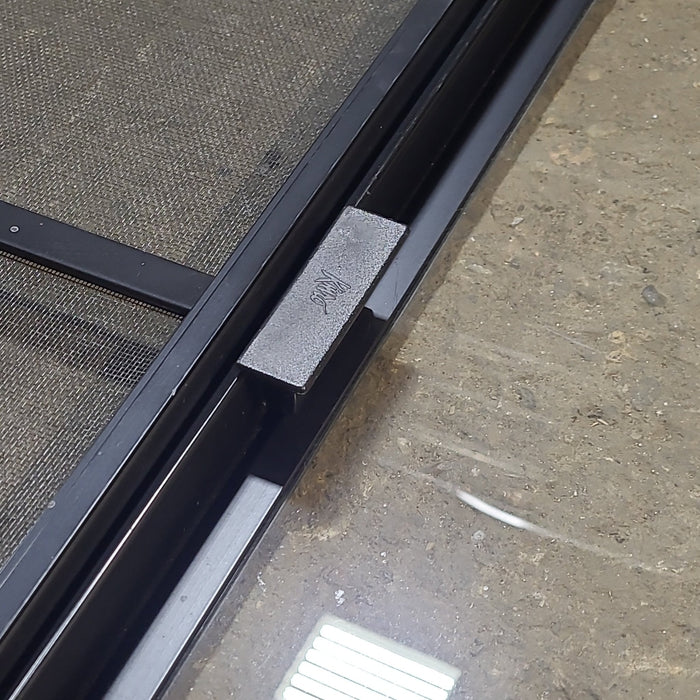 Used Black Radius Opening Window : 53 1/2" W x 35 1/2" H x 1 1/4" D