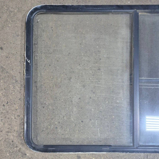 Used Black Radius Opening Window - 53 1/2" X 35 1/2" X 1 1/4" - Young Farts RV Parts