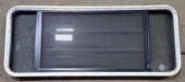 Used Black Radius Opening Window : 53" W x 21" H x 1 3/4" D - Young Farts RV Parts