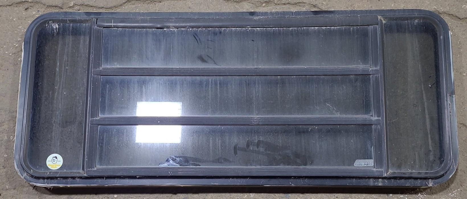 Used Black Radius Opening Window : 53" W x 21" H x 1 3/4" D