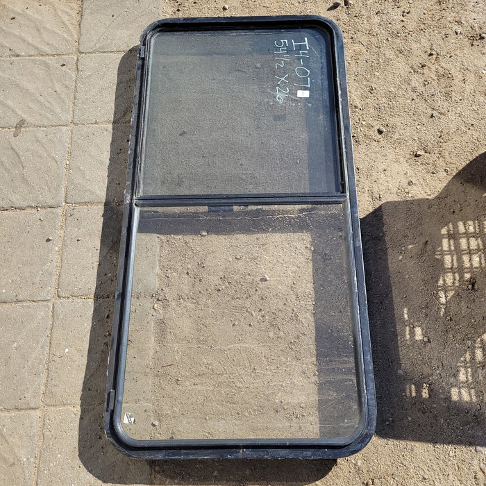 Used Black Radius Opening Window : 54 1/2" x 28" x 2" D