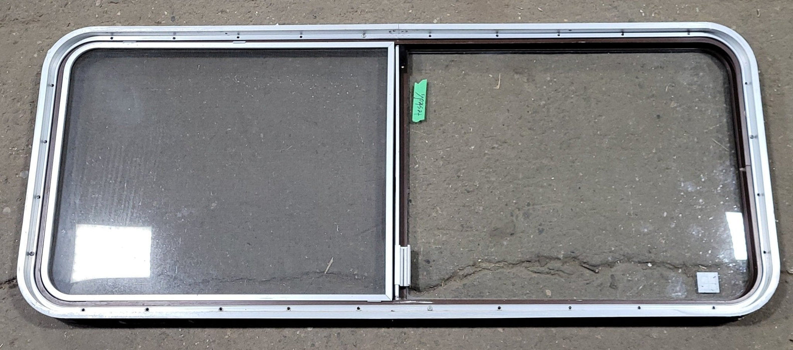 Used Black Radius Opening Window : 54 1/4" W X 21 3/4" H X 1 3/4" D