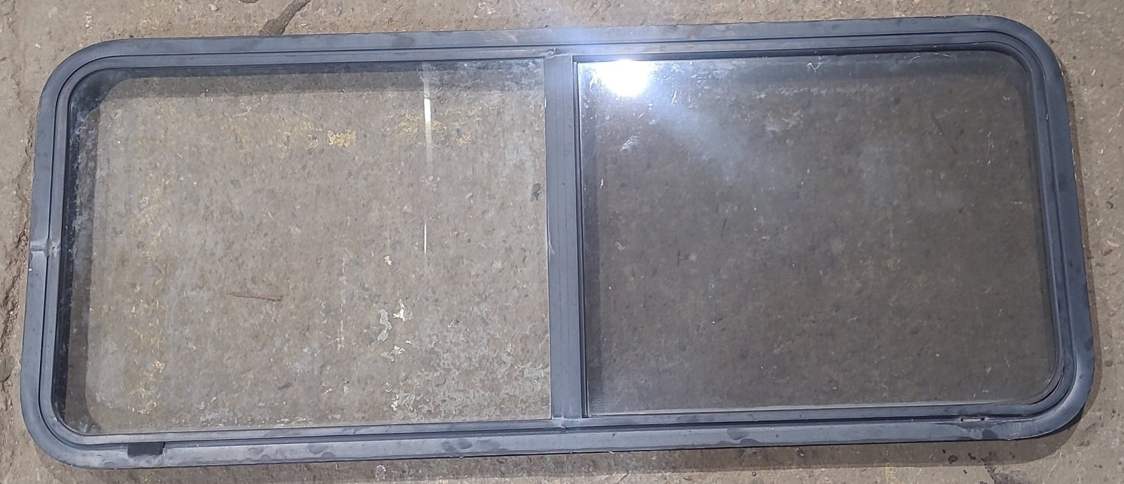Used Black Radius Opening Window : 54 1/4" W x 21 3/4" H x 1 7/8" D