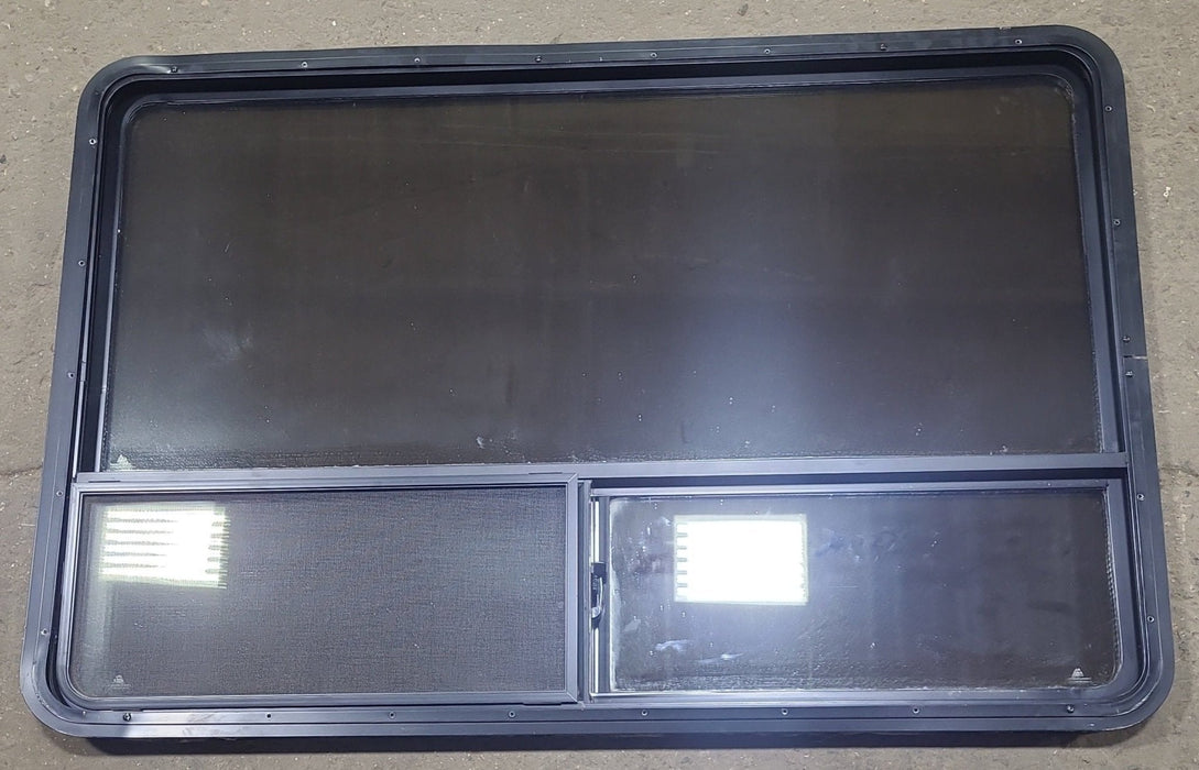 Used Black Radius Opening Window : 54 1/4" W x 35 1/2" H x 1 7/8" D