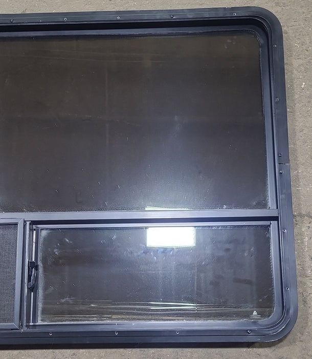 Used Black Radius Opening Window : 54 1/4" W x 35 1/2" H x 1 7/8" D