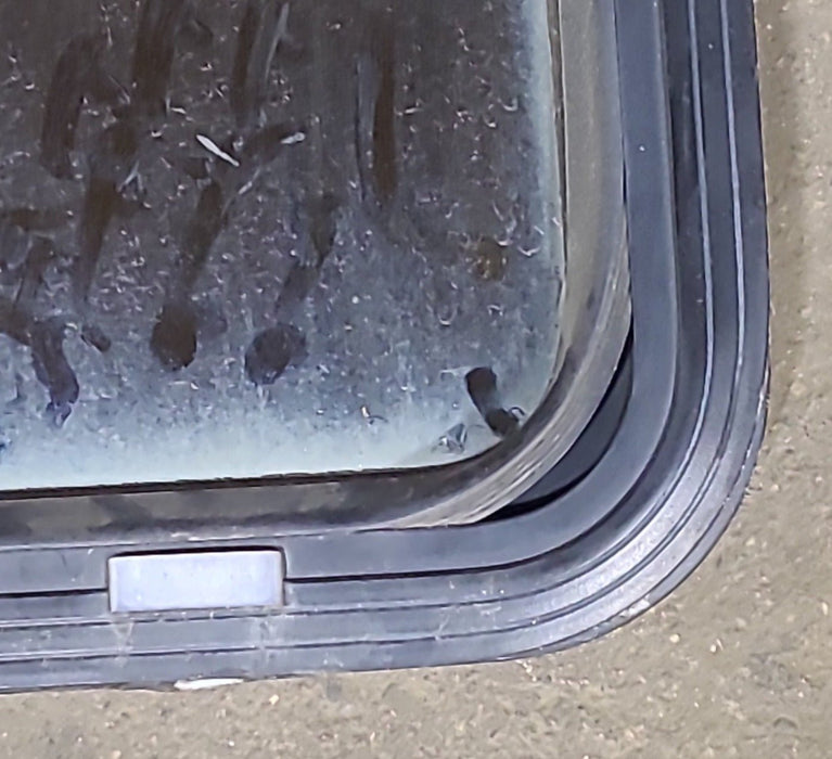 Used Black Radius Opening Window : 54 1/4" W x 35 1/2" H x 1 7/8" D