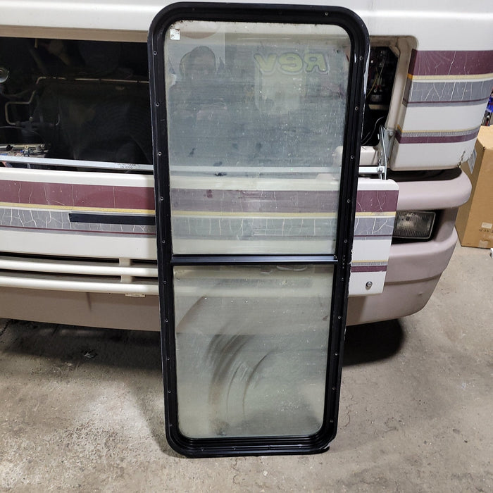 Used Black Radius Opening Window : 54 3/4" X 22" X  2" D