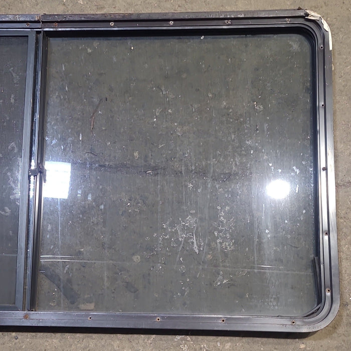 Used Black Radius Opening Window : 57" W x 27 3/4" H x 1 7/8" D