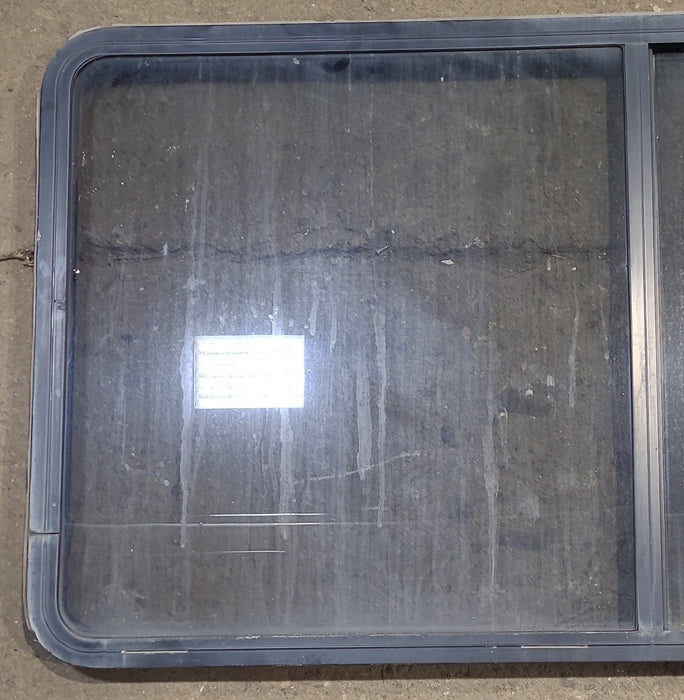 Used Black Radius Opening Window : 57" W x 27 3/4" H x 1 7/8" D