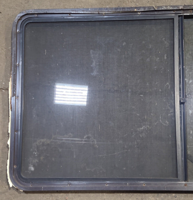 Used Black Radius Opening Window : 57" W x 27 3/4" H x 1 7/8" D