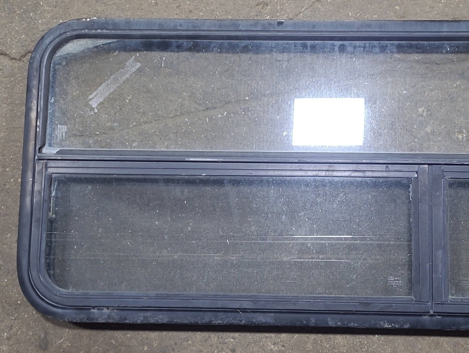 Used Black Radius Opening Window : 59 1/2" W x 21 1/4" H x 1 1/2" D