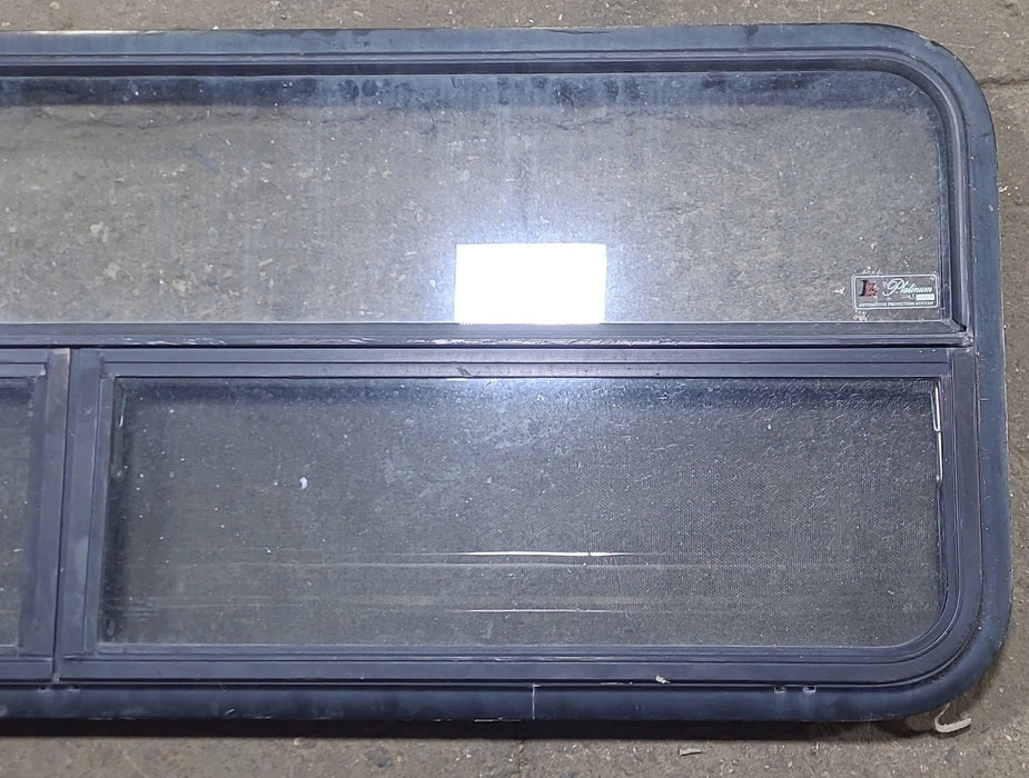 Used Black Radius Opening Window : 59 1/2" W x 21 1/4" H x 1 1/2" D