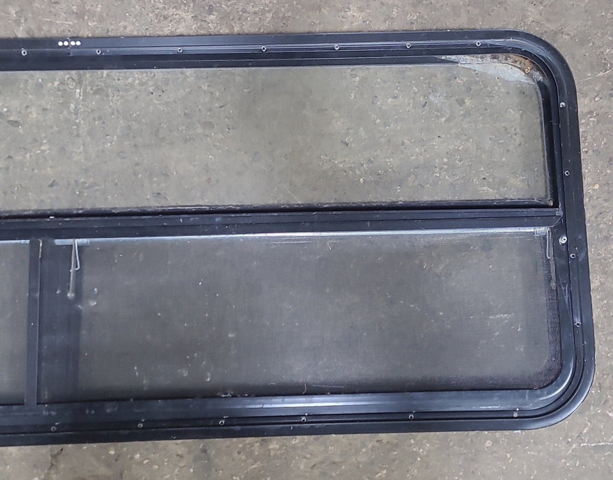Used Black Radius Opening Window : 59 1/2" W x 21 1/4" H x 1 1/2" D