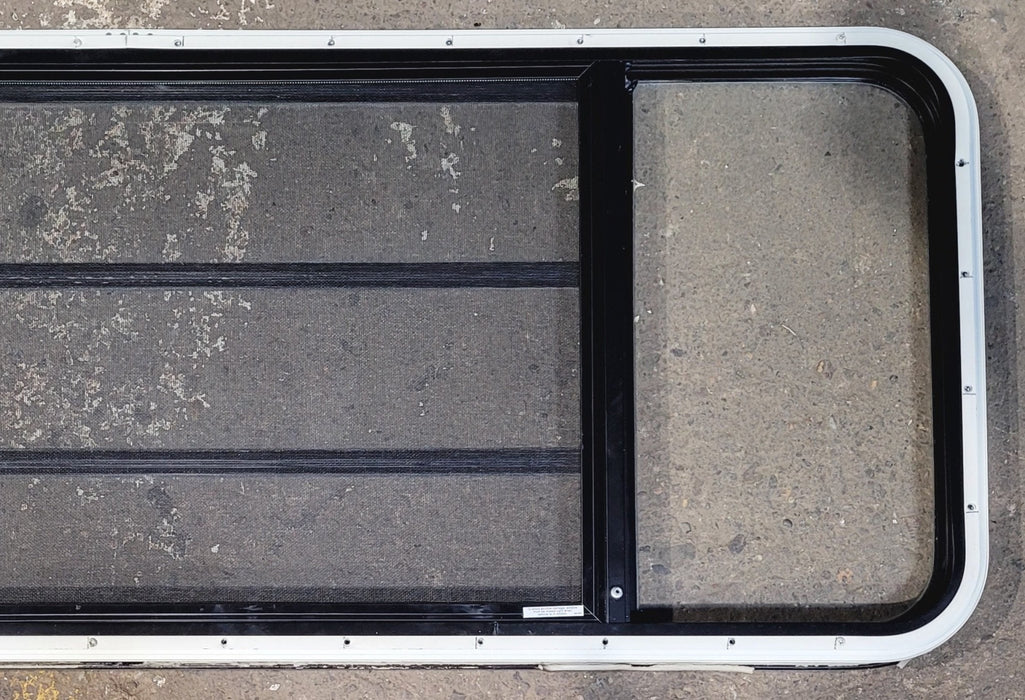 Used Black Radius Opening Window : 59 1/2" W x 21 3/4" H x 1 1/4" D