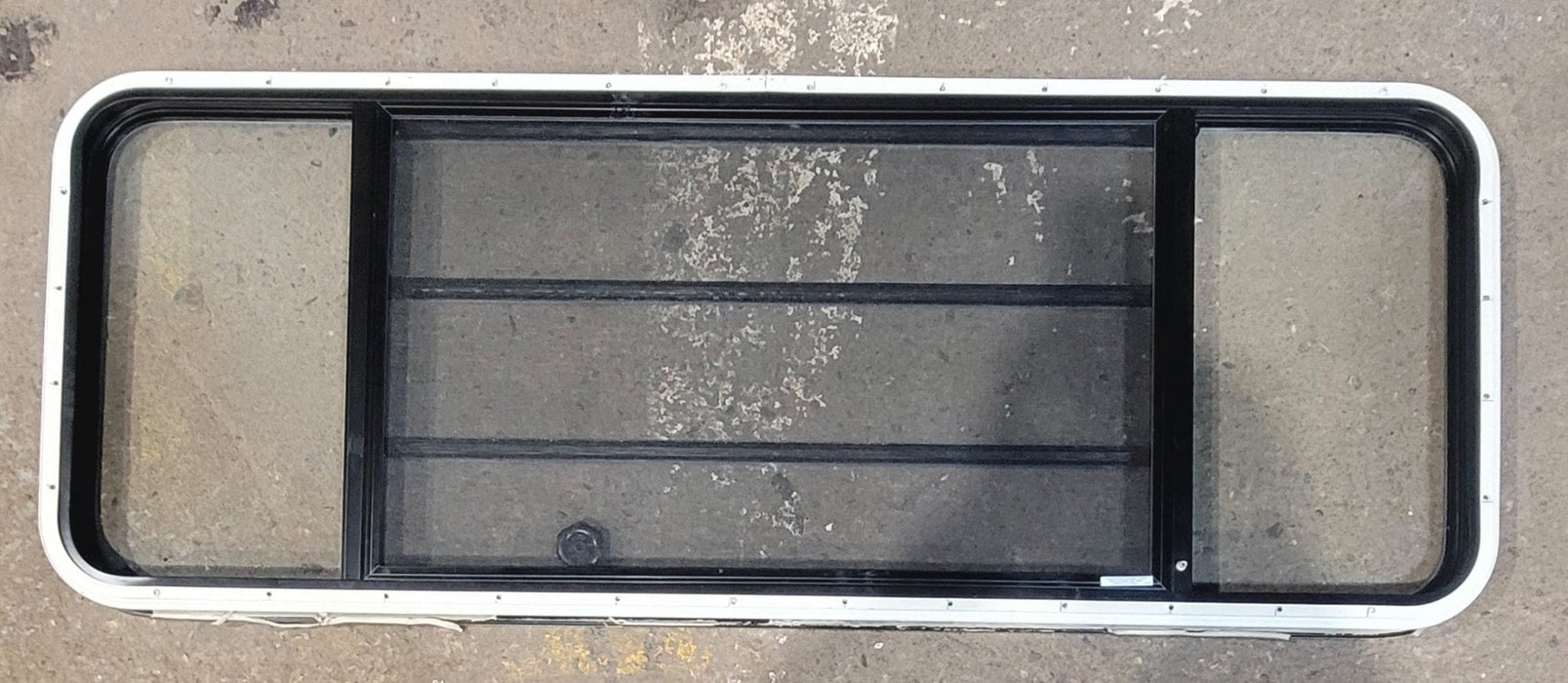 Used Black Radius Opening Window : 59 1/2" W x 21 3/4" H x 1 1/4" D