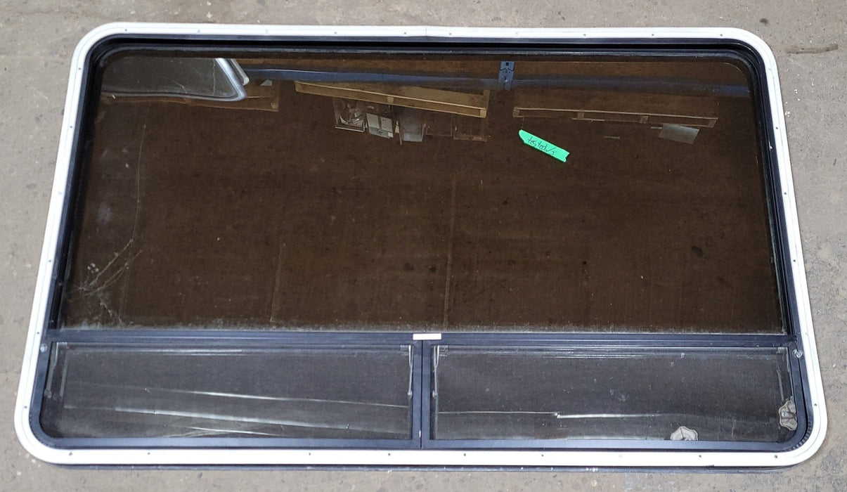Used Black Radius Opening Window : 59 1/2" W X 36 3/4" H X 1 7/8" D