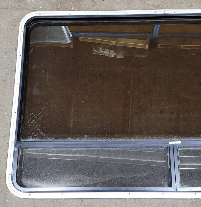 Used Black Radius Opening Window : 59 1/2" W X 36 3/4" H X 1 7/8" D