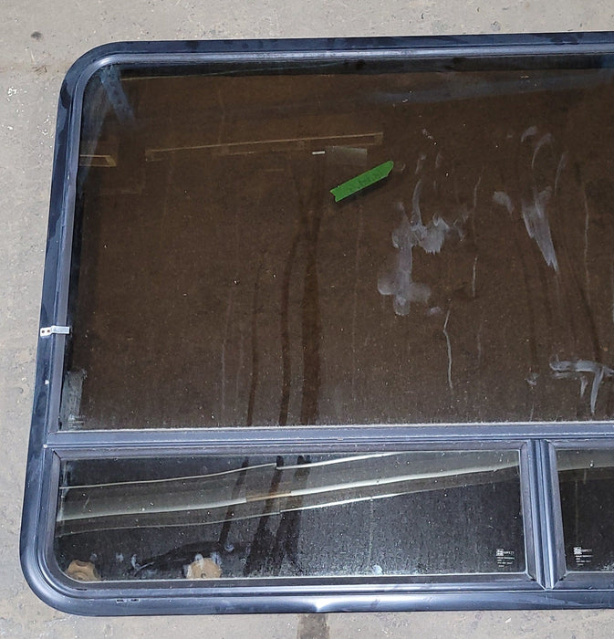 Used Black Radius Opening Window : 59 1/2" W X 36 3/4" H X 1 7/8" D