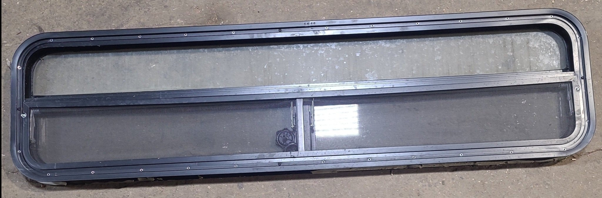 Used Black Radius Opening Window : 59 1/4" W x 14 1/2" H x 1 7/8" D