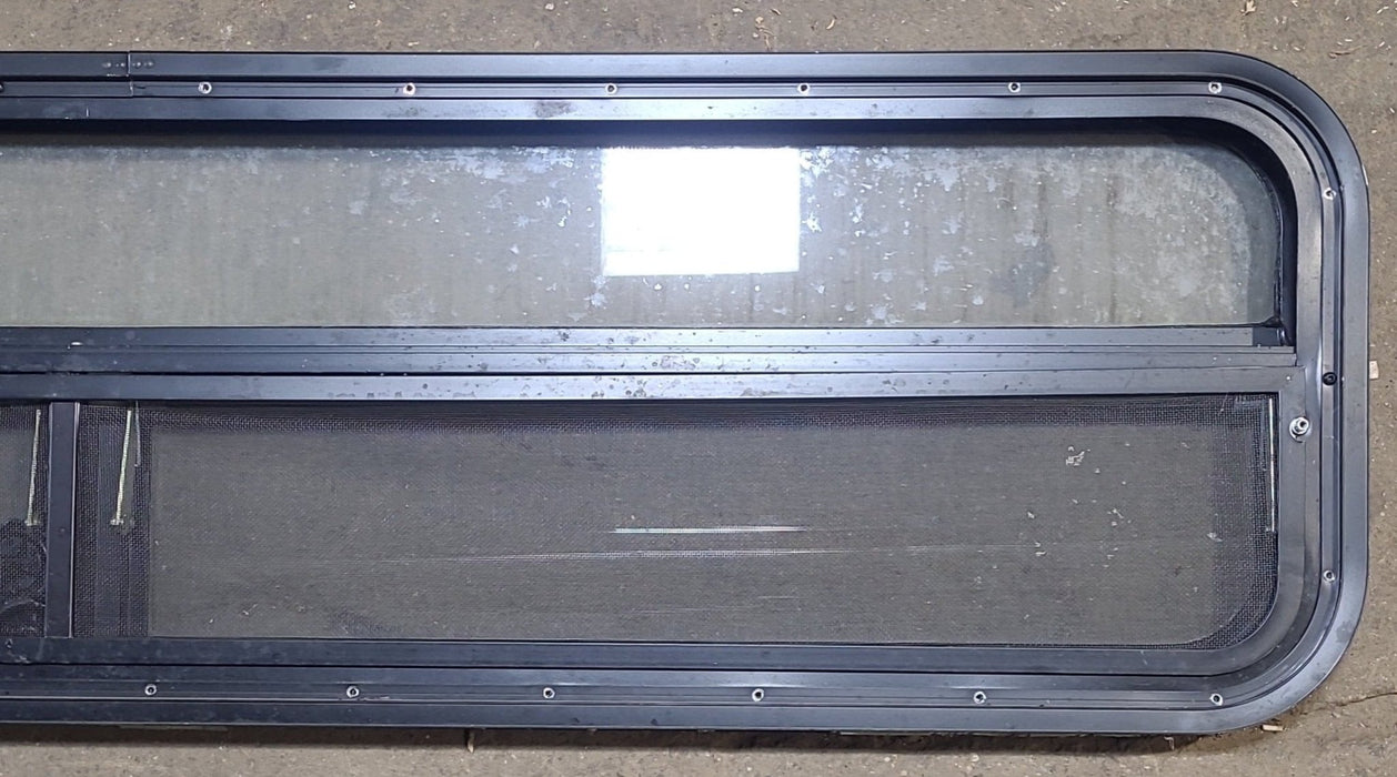 Used Black Radius Opening Window : 59 1/4" W x 14 1/2" H x 1 7/8" D