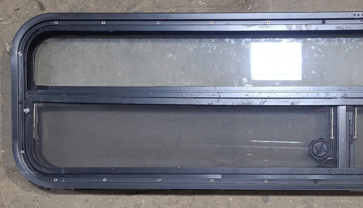 Used Black Radius Opening Window : 59 1/4" W x 14 1/2" H x 1 7/8" D