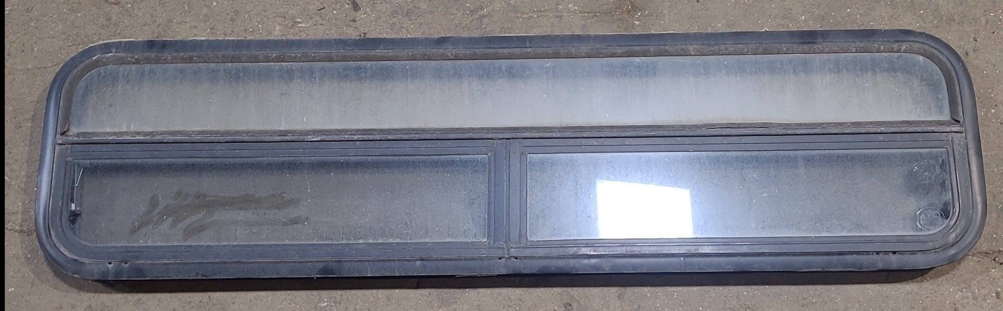 Used Black Radius Opening Window : 59 1/4" W x 14 1/2" H x 1 7/8" D