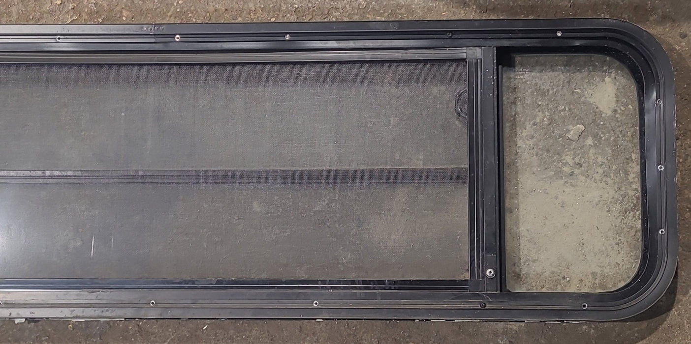 Used Black Radius Opening Window : 59 1/4" W x 15 1/4" H x 1 7/8" D