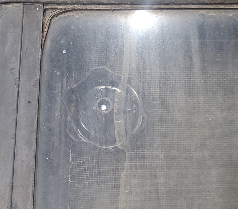 Used Black Radius Opening Window : 59 1/4" W x 15 1/4" H x 1 7/8" D