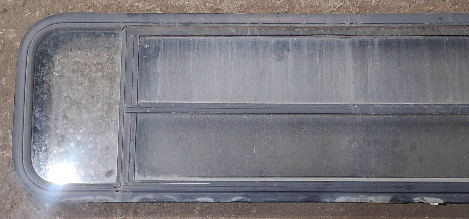 Used Black Radius Opening Window : 59 1/4" W x 15 1/4" H x 1 7/8" D