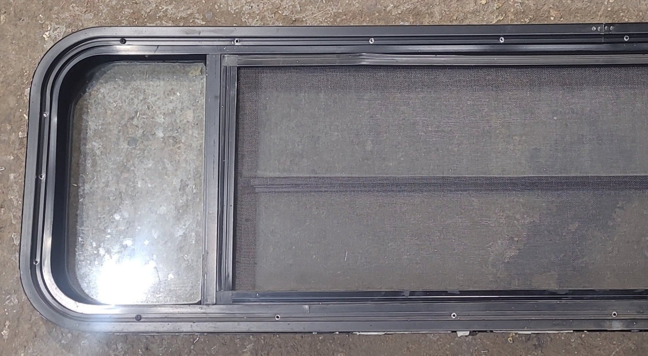 Used Black Radius Opening Window : 59 1/4" W x 15 1/4" H x 1 7/8" D