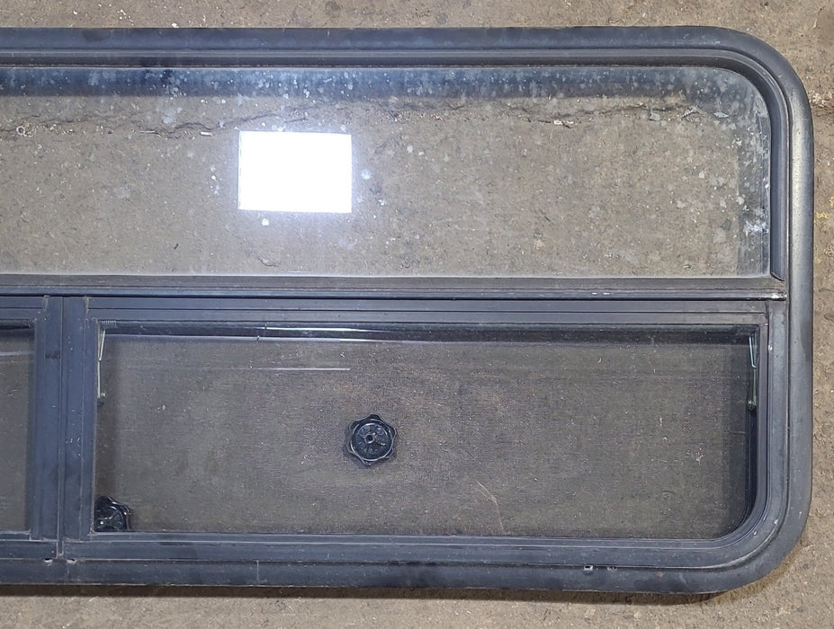 Used Black Radius Opening Window : 59 1/4" W x 21 1/4" H x 1 7/8" D